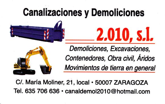 Canalizaciones y Demoliciones 2010